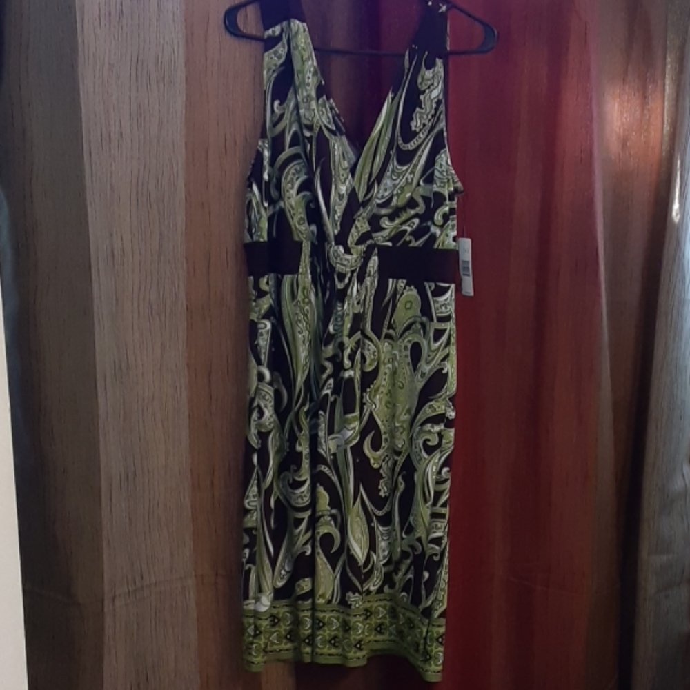 Green & Brown New Directions dress Size 18